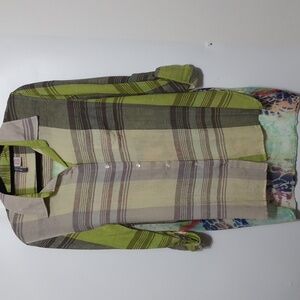 ANU Button Down Multicolored Tunic/ Shirt